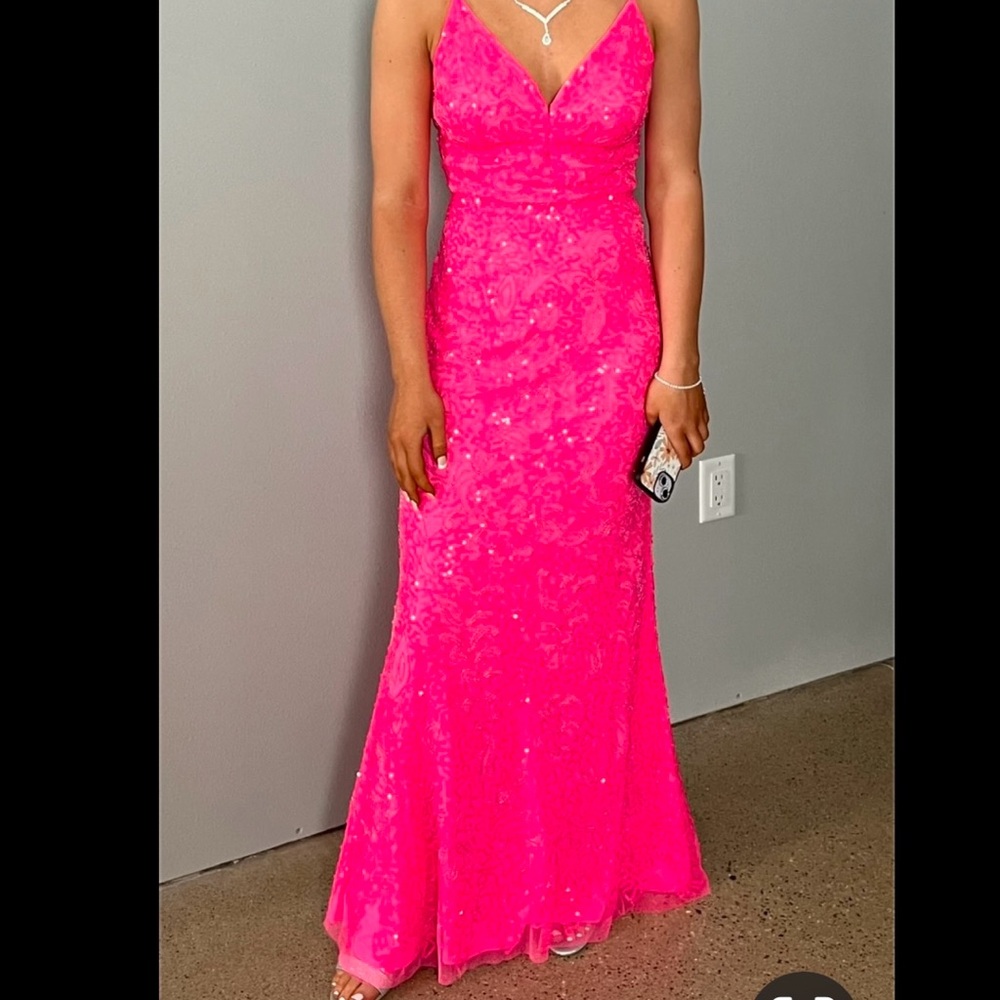 Elegant Pink Evening Gown